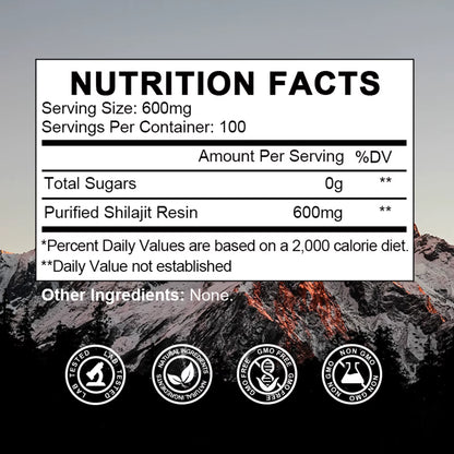 Pure Organic Shilajit Mineral Supplements